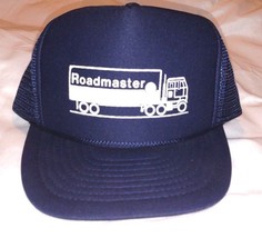 RARE SEMI ROADMASTER TRUCKER Hat Nissun Cap Truck Dark BLUE Snapback Adj... - £45.56 GBP