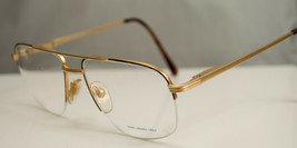 Vintage New Sans Pareil Men&#39;s Nascar 708 Amber Eyeglass Frames 55-16-140 - $35.84