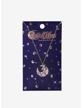 Sailor moon Half Moon Cresent Moon Gold Toned Metal Pendant Necklace - £13.58 GBP