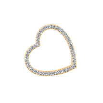 30 Carat Diamond Heart Pendant 14K Yellow Gold - £316.53 GBP