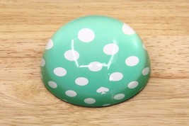 Signed Lenox Kate Spade Dome PAPERWEIGHT Say The Word Green White Polka Dot - £20.06 GBP
