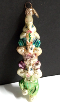 Christopher Radko Hop To It Bunny Rabbit Stack Easter Glass Blown Ornament 2000 - £56.29 GBP