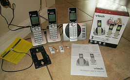 Vtech Cordless 3-Phone Answering System Caller ID Intercom Many Features - $23.93