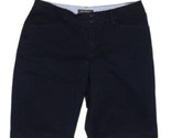 Eddie Bauer Navy Blue Bermuda Flat Front Size 8 Chino Shorts  - £22.84 GBP