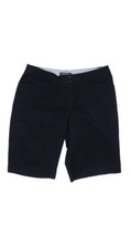 Eddie Bauer Navy Blue Bermuda Flat Front Size 8 Chino Shorts  - £22.83 GBP