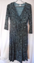 Black Blue Paisley Size M dress  - $921.05 MXN