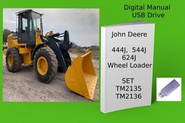 John Deere 444J  544J  624J Wheel Loader Operation Technical Manual Set See Desc - £33.60 GBP