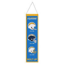Los Angeles Chargers Banner Wool 8x32 Heritage Evolution Design - $72.49