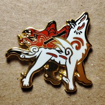 Okami Amaterasu Collectible Wolf Dog Enamel Lapel Pin Brooch Badge - £8.34 GBP
