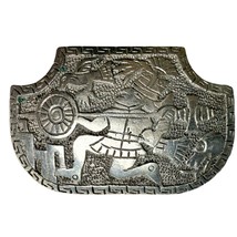 Vintage Brooch Pando Signed 800 Silver Storyteller 2.5&quot; x 1 5/8&quot; Handmade - $106.92