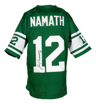 Joe Namath Firmado Personalizado Verde Pro Estilo Camiseta de Fútbol JSA - £271.37 GBP