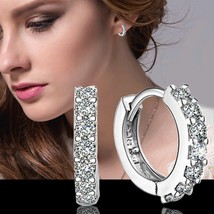 Silver earrings simple fashion single row zircon earrings for women men s jewelry gifts thumb200