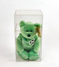 TY Beanie Baby Bear Kick's 1999 (8.5 inch) in Plastic Display Case Tags Errors - £19.57 GBP