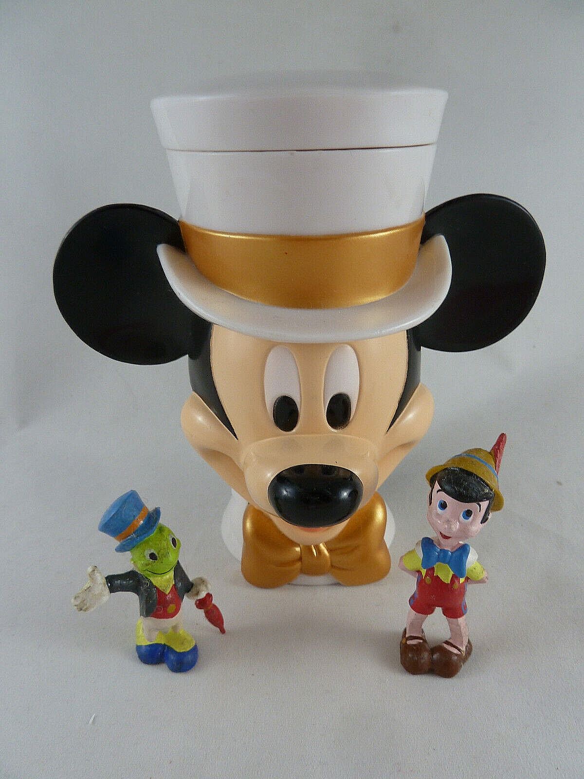Primary image for Disney On Ice Mickey Mouse Cup With Lid souvenir  + Pinocchio & Jiminy Cricket