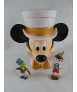 Disney On Ice Mickey Mouse Cup With Lid souvenir  + Pinocchio &amp; Jiminy C... - £11.60 GBP