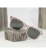 Saint Laurent Red Stars Silver Glitter Logo Acrylic Square Sunglasses NW... - £128.11 GBP