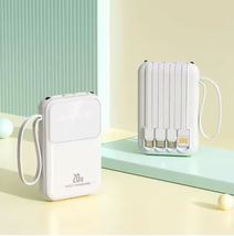 10000mAh Power Bank – Fast Charging with Built-in Cables &amp; LED Display - $19.99