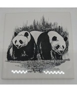 Screen Craft Panda Hot Plate Decorative Hand Decorated Ceramic Cork Wall... - $17.81