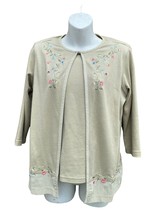 Koret Francisca Shirt Womens Petite Layered 3/4 Sleeve Cottagecore  Gannycore - £15.81 GBP