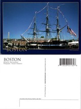 Massachusetts Boston USS Constitution Boat Docked In Boat Dock VTG Postcard - £7.38 GBP