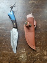 WXCOO Skinning Knife Blue &amp; Black Wood Handle - $39.60