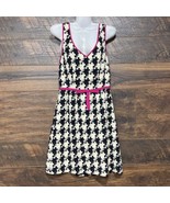 Trina Turk Cotton Dress Fit And Flare Sleeveless Black White Checkered P... - $45.02 CAD