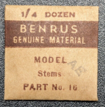 NOS NEW Genuine Pack of 3 - Benrus Watch Cal. AE - Winding Stems Part# 16 - £12.57 GBP