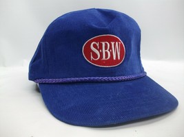 SBW Hat Vintage Blue Corduroy Snapback Baseball Cap - £15.72 GBP