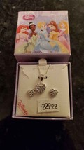 NWT Disney Princess Collection Sterling Silver and Crystal Pendant Necklace $229 - £90.35 GBP