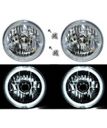 55 56 57 Chevy Halogen White LED Halo Headlight Headlamp H4 Light Bulbs ... - $109.69 CAD