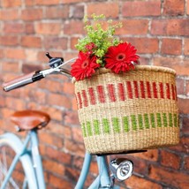 African handmade bolga basket bike,bolga basket, shipping basket, Africa... - $94.05