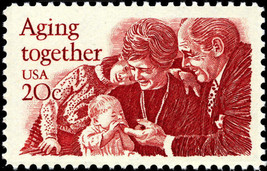 1982 20c Aging Together, Grandpa &amp; Grandma Scott 2011 Mint F/VF NH - £0.76 GBP