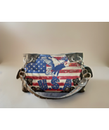 American Flag Purse Rhinestone Women Patriotic Handbag Concealed Satchel Bag - $29.70