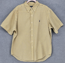 Ralph Lauren Polo Pony Men’s Classic Fit Button Down Shirt Yellow Blue P... - $26.72