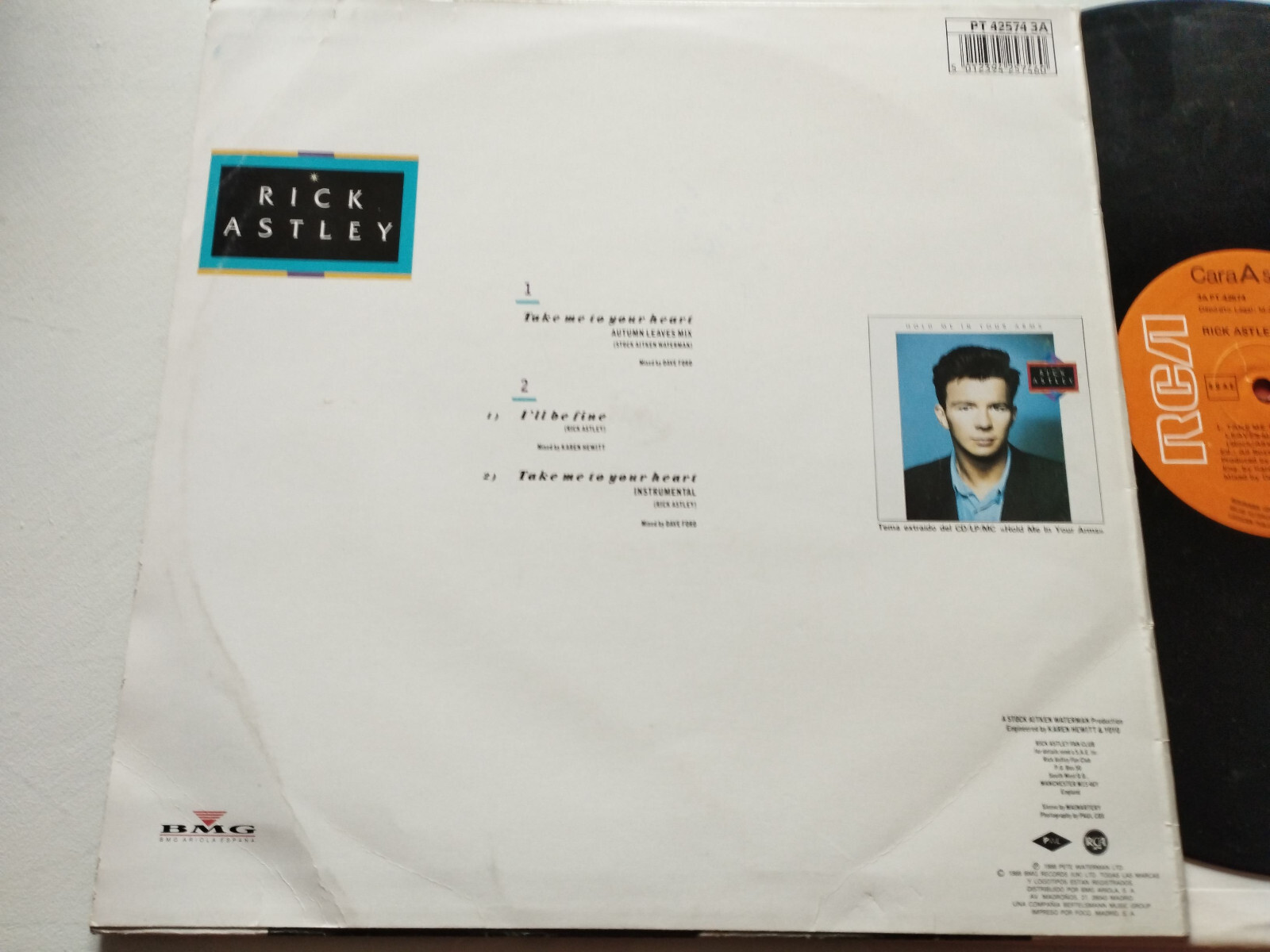 Rick Astley Take Me To Your Heart 1988 Rca - Maxi LP vinile 12 " VG/G+ Am Item image 7