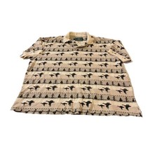 Woolrich Ducks All Over Print Flying Mallard Polo Shirt Men’s 2XL short ... - $30.84
