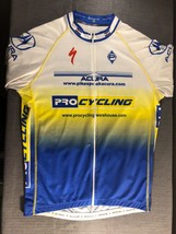 PANACHE ZIP UP PRO-CYCLING JERSEY WHITE AND BLUE SIZE EXTRA LARGE EC 28 - $16.19