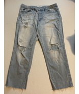 KANCAN Womens Stretch Blue Jeans Size 13 KC5019L Cut 4532 Distressed Raw... - £19.75 GBP