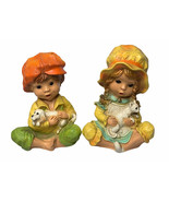Vintage 1974 Universal Statuary Corp Alice &amp; Andy Holding Animals Figure... - €34,49 EUR