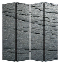 84" X 84" Multi Color Wood Canvas Black Slate  Screen - $1,589.16 CAD