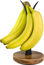 Modern Farmhouse Banana Holder for Kitchen Counter, Vintage Wire and Wooden Base - £20.45 GBP