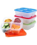 Lunch boxes - Bento Snack Boxes Reusable 4- Compartment Food Containers ... - £19.12 GBP