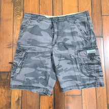 UNION BAY Cargo Shorts Men&#39;s 40 Gray Camouflage 10&quot; Outdoor Hiking Camping - £11.59 GBP
