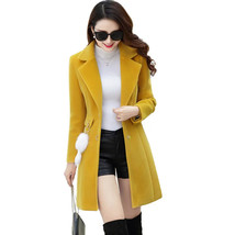 2024 New Autumn Winter Woolen Coat Female Medium Length Casua Loose Wome... - £62.68 GBP+