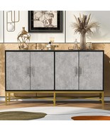 Four-Door Sideboard: Metal &amp; Cross-Leg Design - $5,987.65 MXN