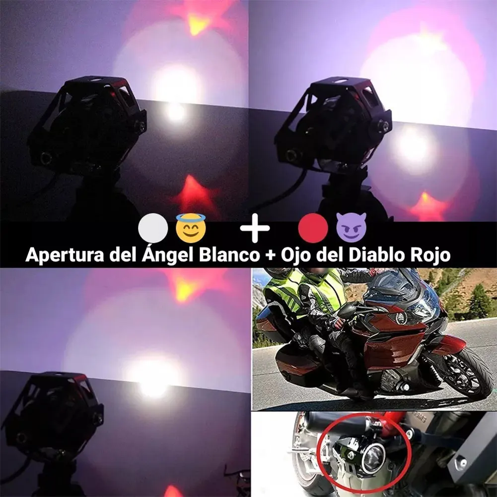 2pcs LED Motorcycle Headlight 6000K Daytime Running Lights - £22.30 GBP