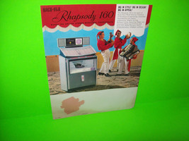 RHAPSODY 160 By ROCK OLA 1963 ORIGINAL JUKEBOX PHONOGRAPH PROMO SALES FL... - $27.08