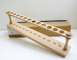 Wooden Test Tube Rack - Accommodates 6 Tubes, up to 22mm - 9.75&quot; Wide -E... - £22.43 GBP