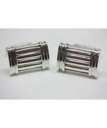 JG Signed 925 Sterling Silver Column Cufflinks Four Bar Men&#39;s Jewelry - $179.03 CAD