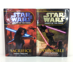 Del Rey Star Wars Legacy Of The Force Sacrifice &amp; Invincible 2 Novels Used - $29.04